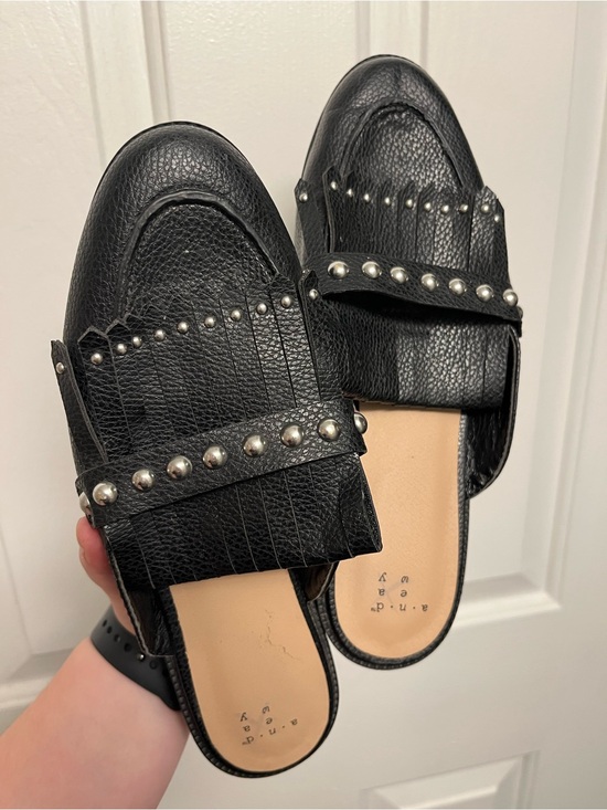 a new day Shoes - a new day Black Studded Slip-On Mules